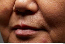 Face Mouth Nose Cheek Skin Woman Asian Chubby Wrinkles Studio photo references